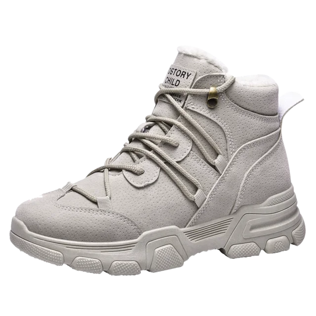 beige Модная зимняя хлопковая обувь; женские зимние ботинки; Botas Mujer; женская теплая обувь; высокие кроссовки; женская обувь для бега - Цвет: beige