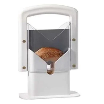 

Bagel Cutter Slicer Guillotine Action Blade Holder Knife Biter Kitchen White