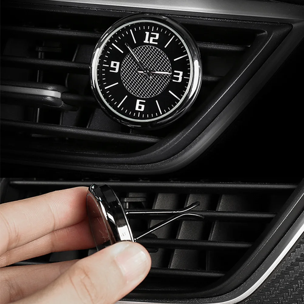 

Air Vent With Clip Luminous Gauge Accessories Quartz Round Car Clock Universal Mini Outlet Portable Interior Auto Needle
