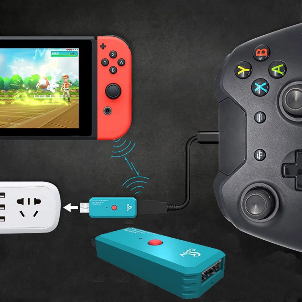 Конвертер для беспроводного контроллера Coov T100 адаптер xboxone switch pro на Nintendo Switch PC PS4