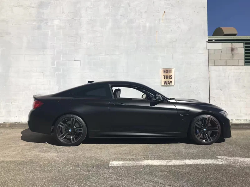 Black Satin Metallic Vinyl Wrap Film-9