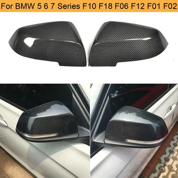 

Carbon Fiber Replace Mirror Covers For BMW 5 6 7 Series F10 F18 F06 F12 F01 F02 2014-2016 Side Mirror Covers Caps Shell
