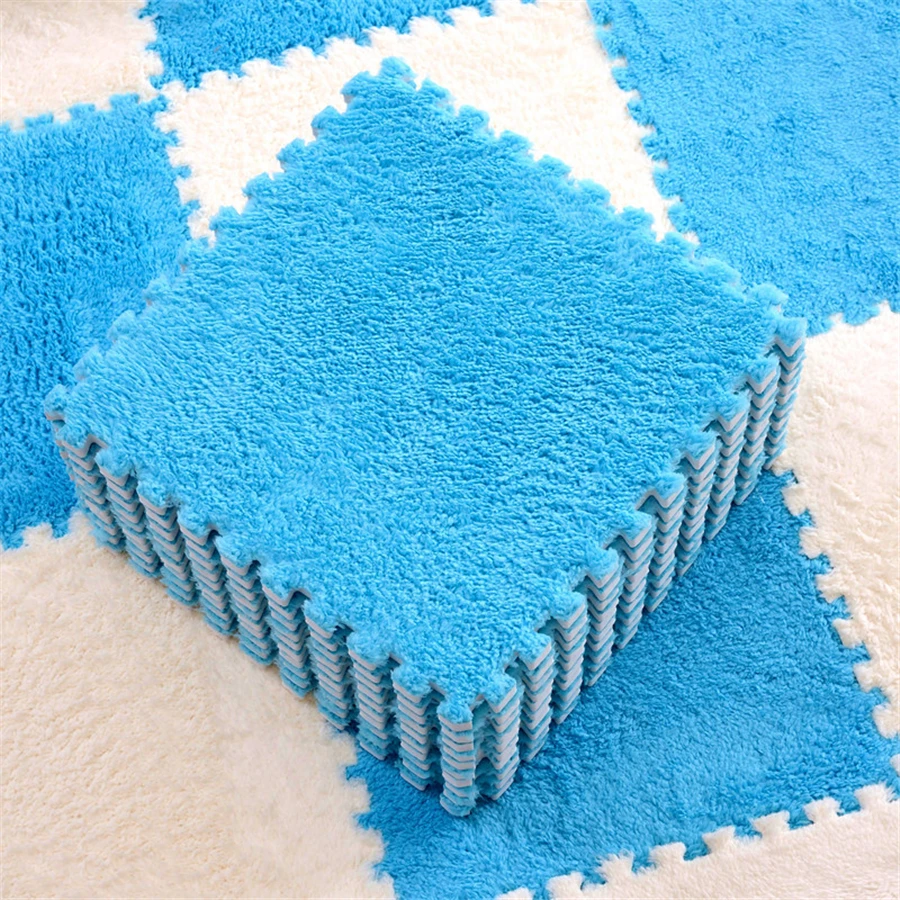 Carpets Area-Rug Plush-Mat Bedroom Jigsaw-Shaggy Living-Room Soft-Floor Baby Playmat