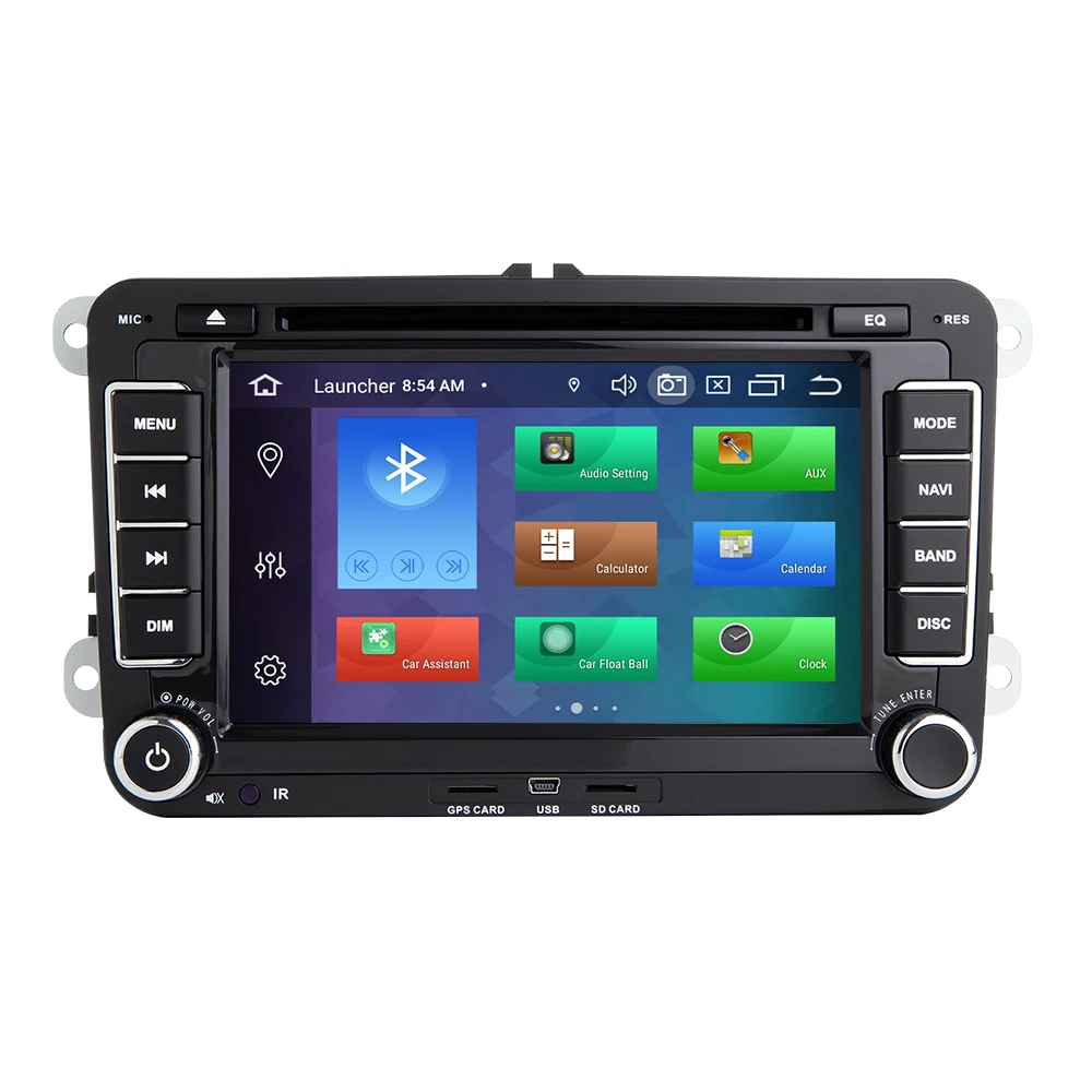 Discount 8 core Android 9.0 64 G Car DVD Player GPS  For Amarok Volkswagen VW Passat b6 Polo Skoda Octavia 2 Tiguan golf 56 seat leon obd 1