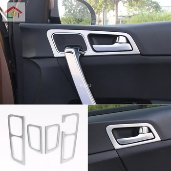 

For Kia Sportage KX5 2016 - 2019 Car Body Stick Trim Stainless Steel/ABS Chrome Door Inner Built Handle Bowl Frame Lamp 4pcs