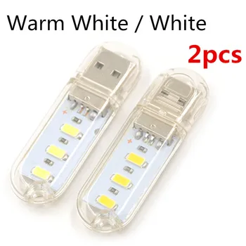 

2pcs DC 5V 3 LEDs Bulbs Tubes Mini USB Lamp Book Lights Camping LED Bulb USB LED Night Light For PC Laptops Notebook Reading