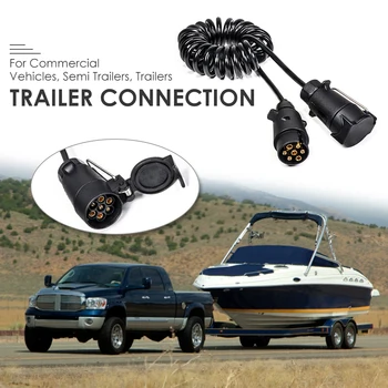 

2.5m Trailer Light Board Electrics Extension Cable 7 Way Pin Style Male Plug to Female Socket Lead