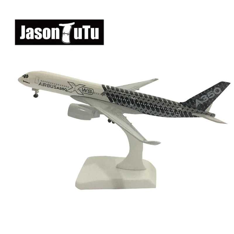 JASON TUTU 20cm Original Airbus A350 Airplane Model Plane Model Aircraft Diecast Metal 1/300 Scale Planes Factory Drop shipping