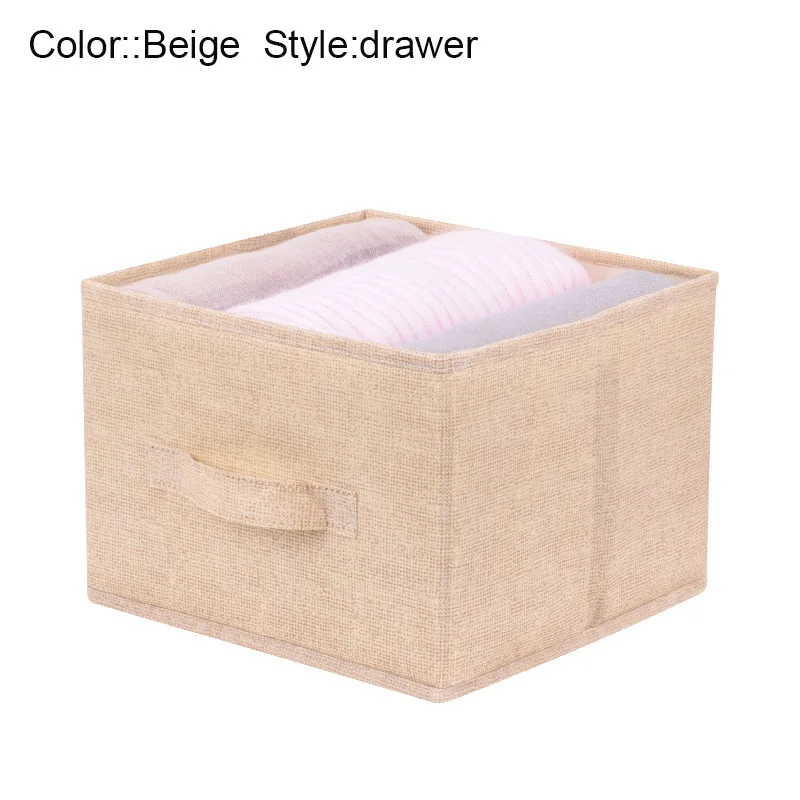 Ящик висящие Полки Шкаф Органайзер коробка для хранения Обувь Одежда для спальни OCT998 - Цвет: Beige drawer