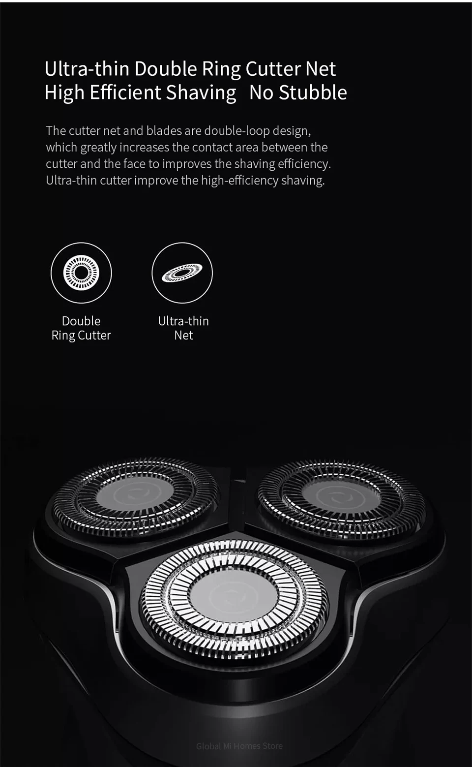 Xiaomi Enchen 3D электробритва с черным камнем для мужчин триммер для бороды Триммер для волос usb type-C перезаряжаемый бритвенный станок с одним лезвием