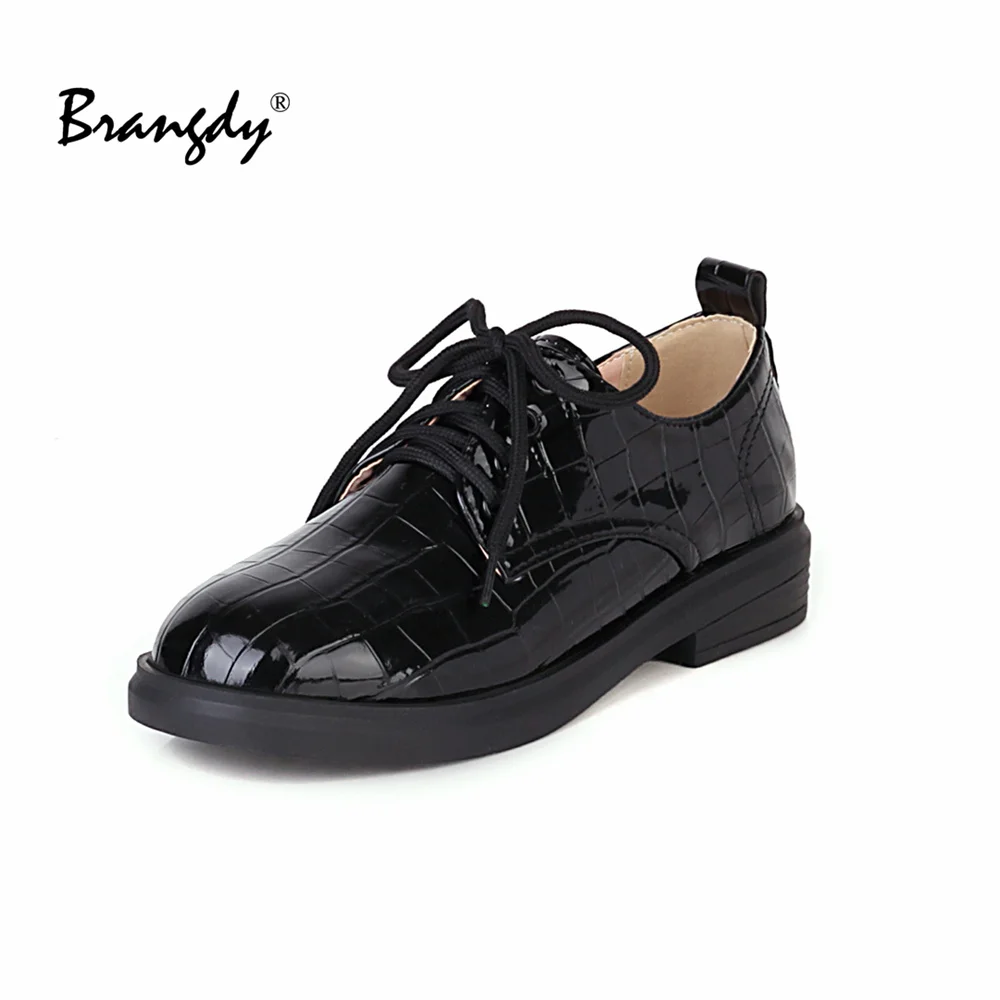 

Brangdy Square Toe Women Shoes 2021 Autumn Thick Heels Pumps For Women Lace Up PU Leather Shallow Working Basic Shoes Woman