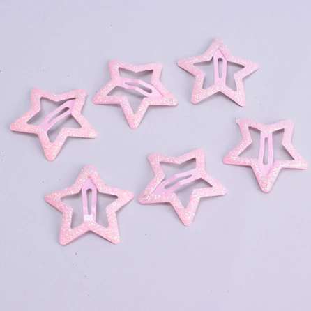pink 20 шт./лот 3 см мини-звезда, заколка детская блестящая металлические заколки заколка для волос шпильки для волос для девочек Аксессуары Головные уборы Инструменты для укладки волос - Цвет: pink
