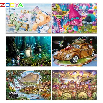 

Full Drill Square Diamond Painting Cross Stitch For Children Diamond Embroidery Rhinestones Painting Cartoon Home Decora Wk010