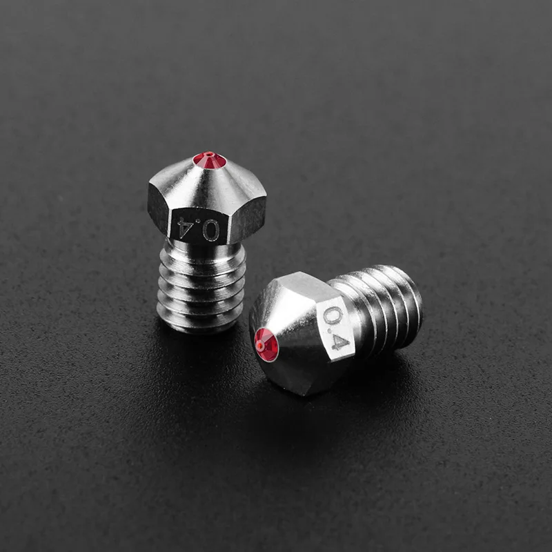 0 4 мм E3D V6 Рубиновая насадка из титанового сплава hotend высокотемпературная
