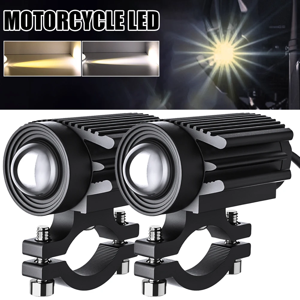 6led Motorcycle Work Light External Spotlight Auxiliary Lamp 6000k