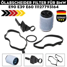 For BMW E46 E53 E60 E87 E90 E83 E91 E39 E61 X3 X5 1998-2012 #11127793164 Crankcase Oil Breather Separator Filter With Gaskets