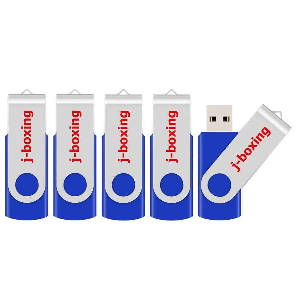 J-боксерские USB флеш-накопители 1 Гб 2 Гб Флешка 4 ГБ 8 ГБ металлическая Флешка с поворотным шарниром 16 ГБ 32 ГБ USB 2,0 Карта памяти 5 шт./лот для ПК синий