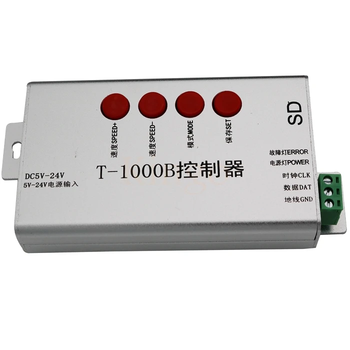 DC5V T-1000B с sd-картой ws2811 ws2812 ws2812b ws2801 контроллер для программируемых светодиодных лент максимальный контроль 2048 пикселей