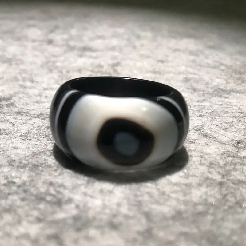 NATURAL DZI EYE AGATE RINGS FOR WOMEN MEN LUCKY AMULET TIANYAN UNIQUE MYSTERIOUS RING | Украшения и аксессуары