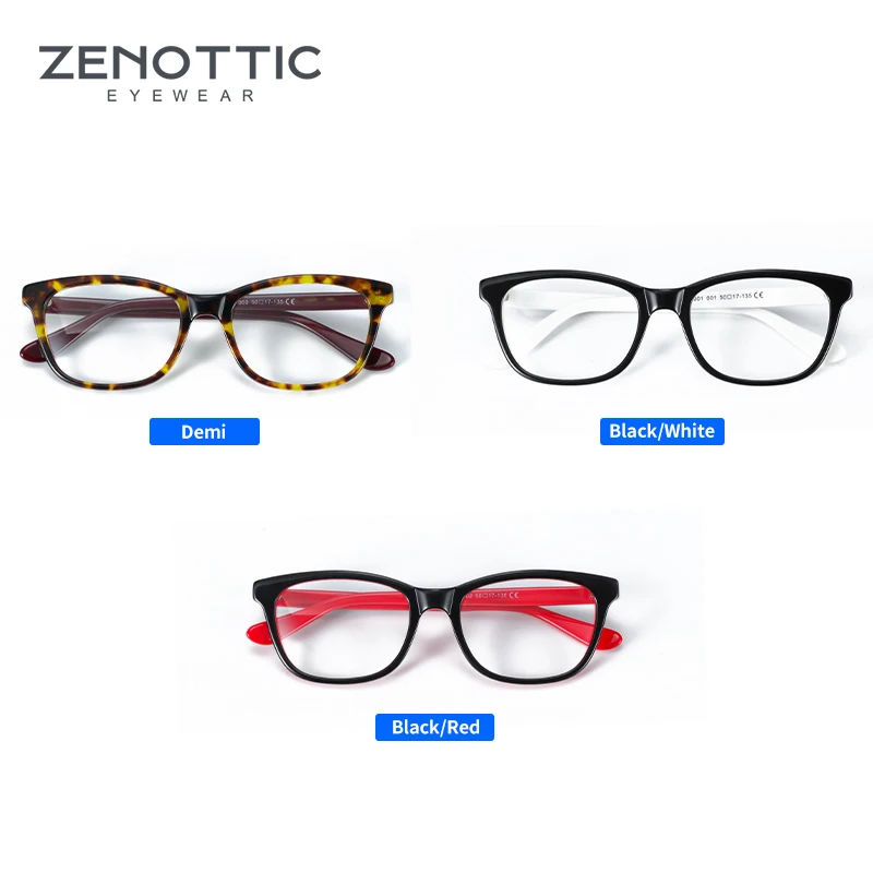 

ZENOTTIC 2024 Children Anti Blue Light Glasses Acetate Optical Eyeglasses Frame for Boys Girls Kids Computer Gaming Eyewear