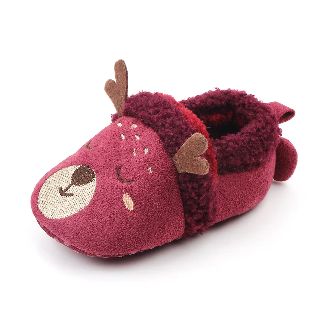 Famous Brand Shoe Newborn Baby Girl Shoes Infant Cartoon Loafers 1 Year Old Soft Sole Slip on Crib Shoes Toddler Boy Slippers