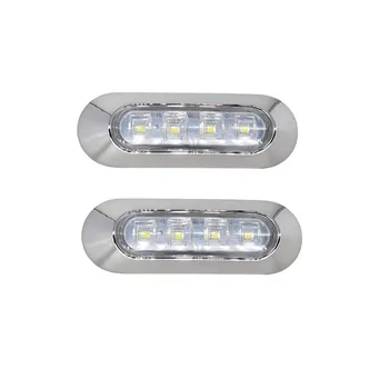 

4 PCS 12v 24v Car External Lights LED Auto Car Bus Truck Side Marker Indicator Trailer Light Rear Side Lamp