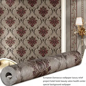 

Wall Sticker 9.5x0.53m Home Decor Embossed Living Room Victorian Wall Sticker Luxury Damask