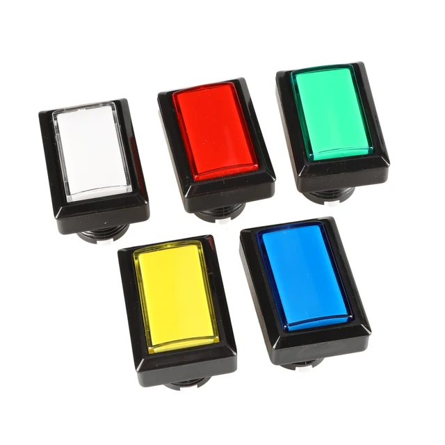 $US $10.44  5x New Beatmania IIDX Rectangle LED Illuminated Push Buttons For Arcade Machine Jamma Mame Games DI