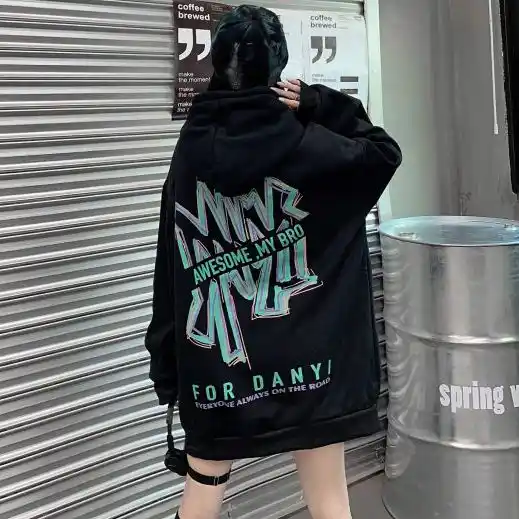 ヒップホッププリントパーカーハイストリートファッションゴシック原宿プルオーバー冬ぬいぐるみ長袖ジャケット特大スウェットシャツの女性 Hoodies Sweatshirts Aliexpress