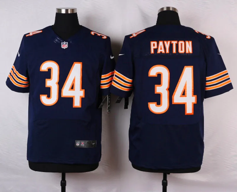 Stitiched, Chicago Jay Cutler Jim McMahon Kevin White Alshon Jeffery Eddie Royal Kyle Fuller Jeremy Langford Walter Майка "Пэйтон" - Цвет: Цвет: желтый