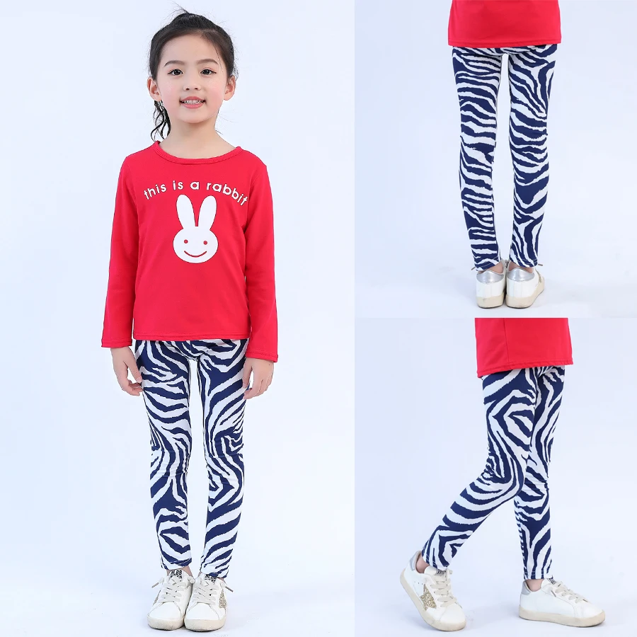 SheeCute-Leggings College pour petites filles, vêtements moulants à fleurs pour enfants