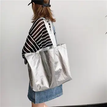 

Fashion PVC Bag for Women 2019 Solid Color Handbags Shoulder Bag Large Capacity Totes Sac A Dos Bolsas Feminina Mujer Sac A Main