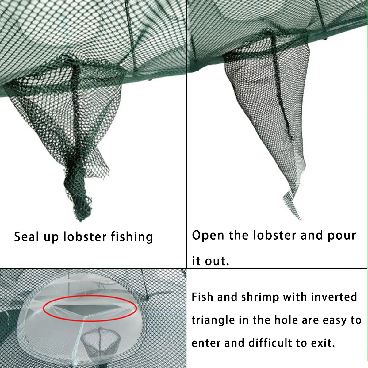 Strengthened 4-20 Holes Automatic Fishing Net Shrimp Cage Nylon Foldable Crab Fish Trap Cast Net Cast Folding Fishing Network