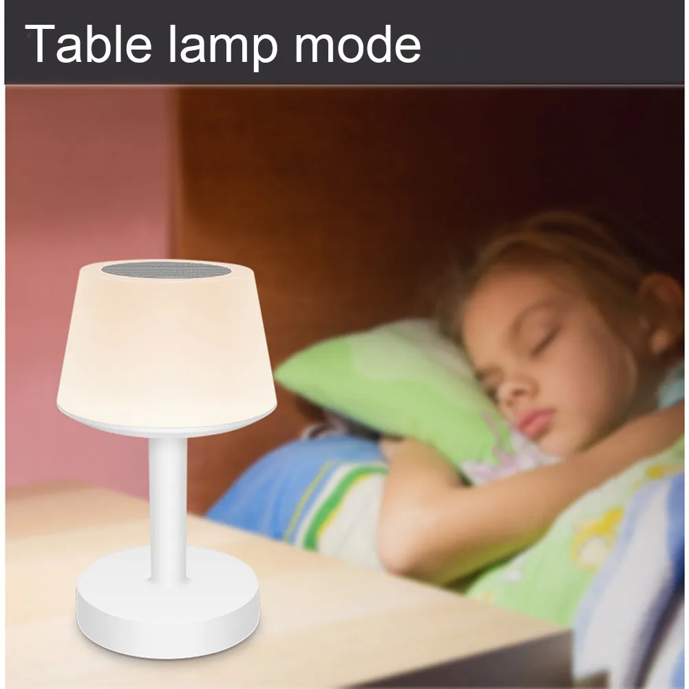 

LED Night Light Wireless Bluetooth Speaker Touching Sensor Colorful Desk Bedside Lamp K888