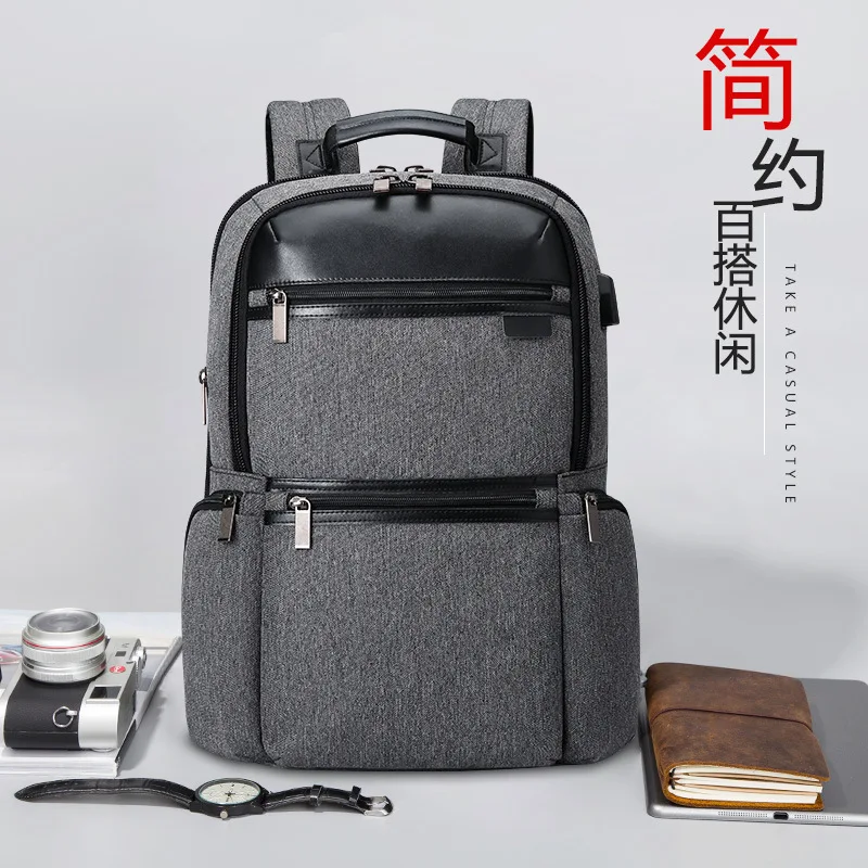 

Tu guan Men Canvas Backpack Casual Business Multi-functional Computer Backpack Backpack