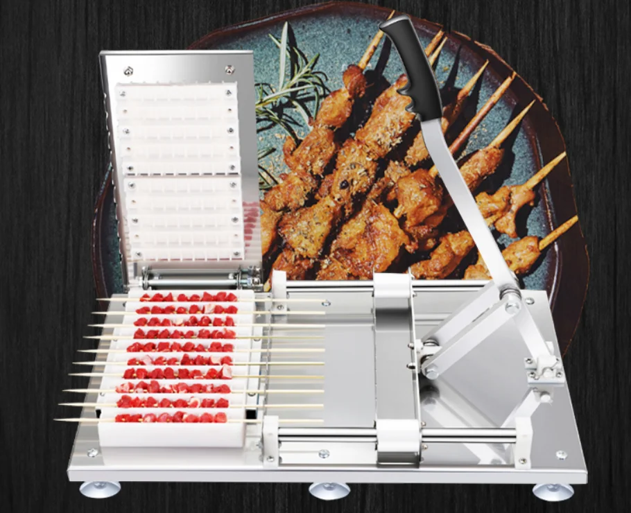 Manualtypemeattenskewersmachinemakingmachineskewermeatsatay