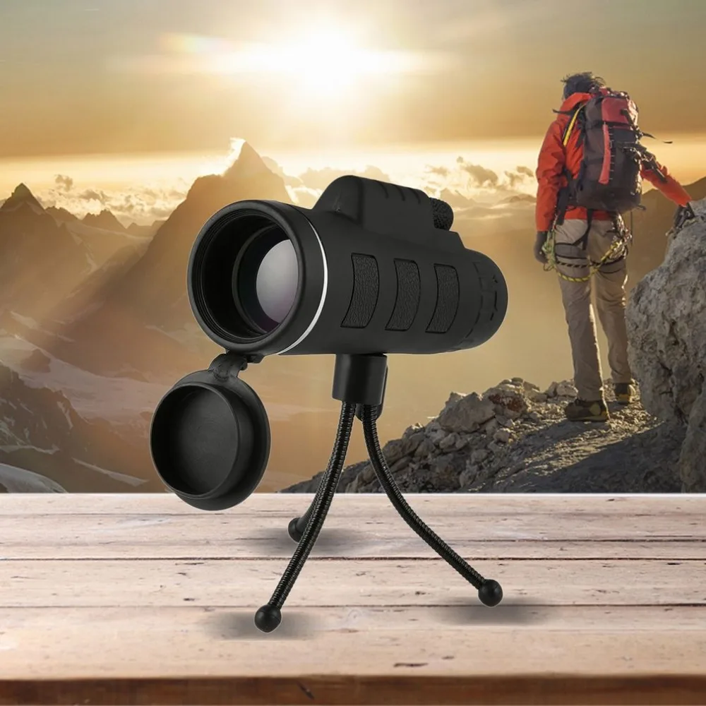 

Monocular Telescope Wide Angle HD Night Vision Prism Scope With Compass Phone Clip Tripod Outdoor Portable Telescope
