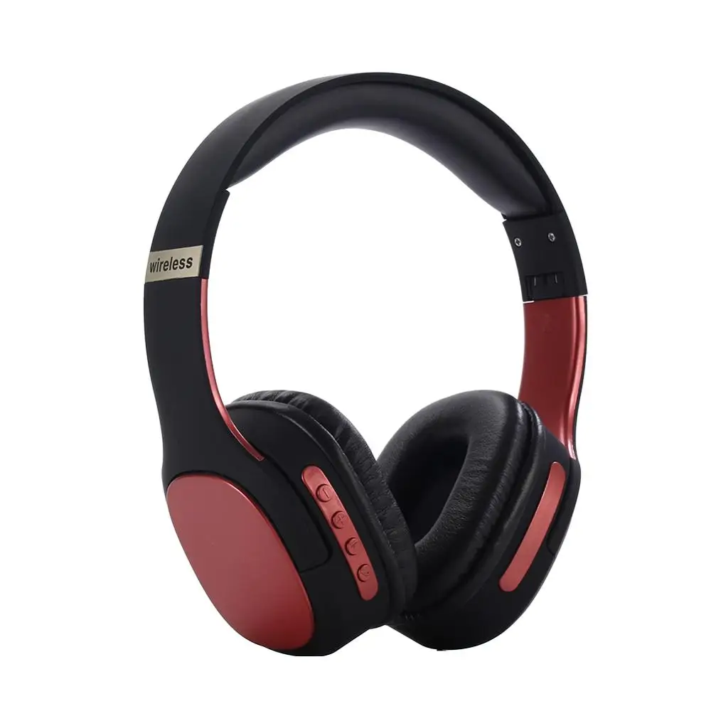 Портативные беспроводные наушники Bluetooth с микрофоном для игр - Цвет: Красный
