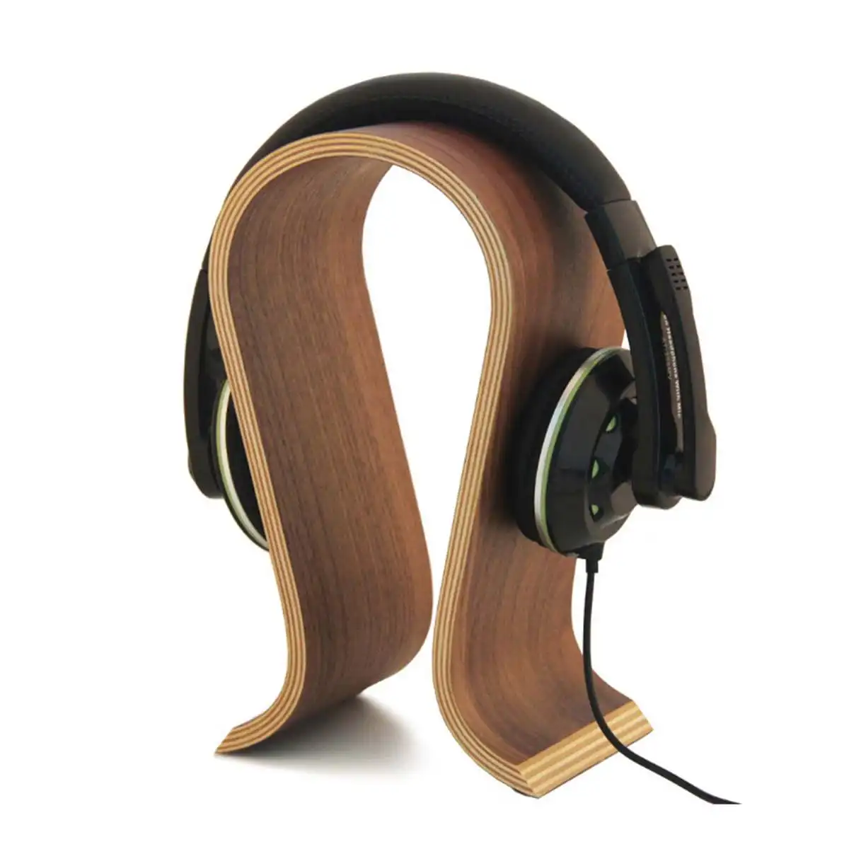 Earphone Hanger Display Shelf Rack Bracket Desk Portable Earphone Accessories 2 Colors Universal U Shape Wood Headphone Stand