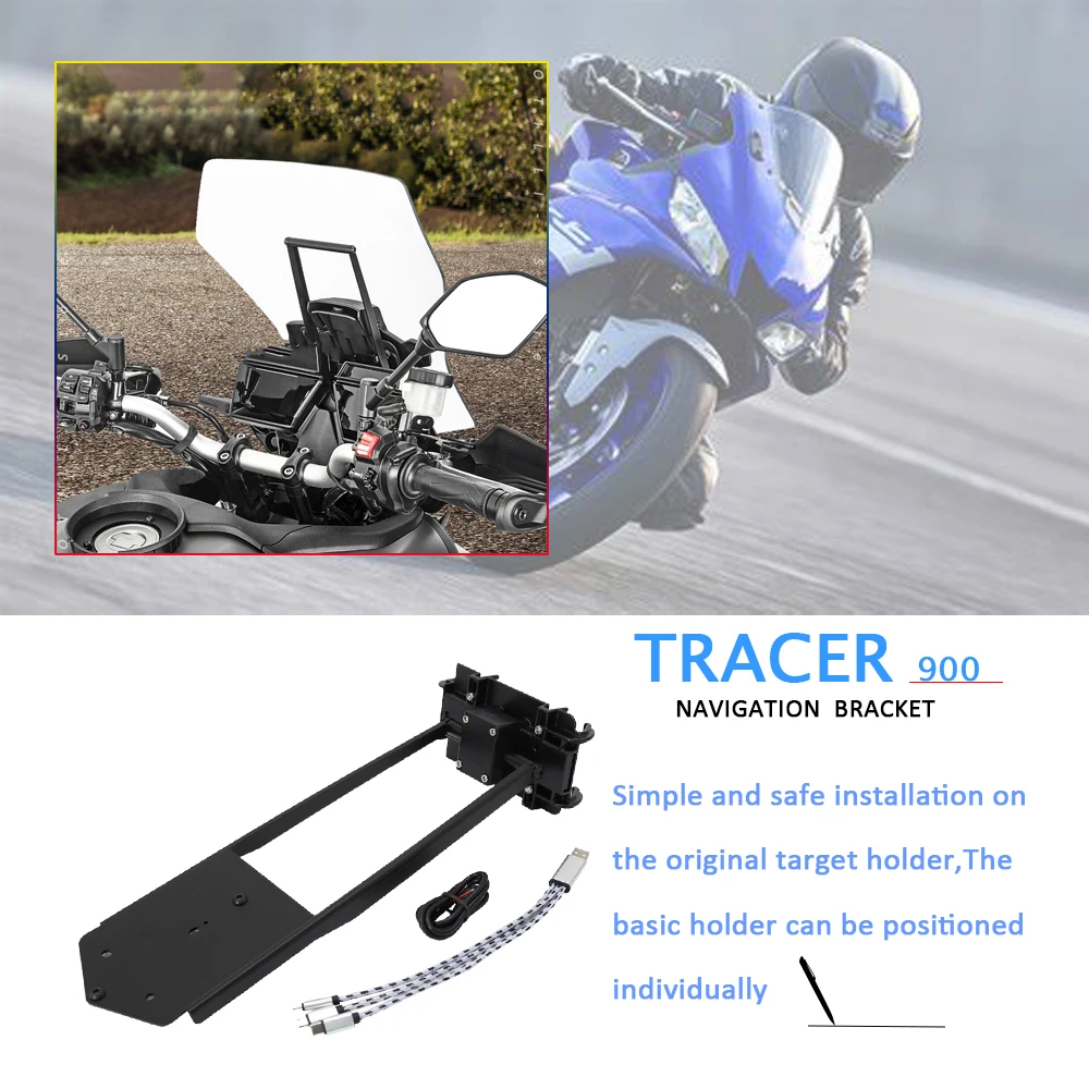 

For Yamaha Tracer 900 / 9 GT New Motorcycle SMART Phone GPS Navigation Plate Bracket Handlebar Adapt Holder TRACER 9 / 900 2021