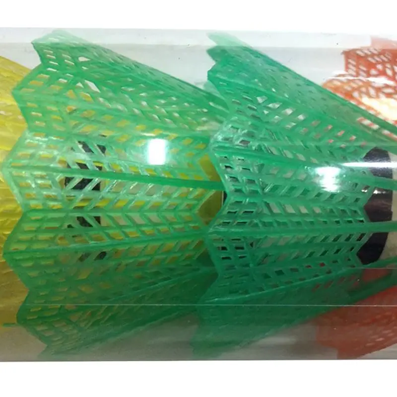 12 pcs Colorful Badminton Balls Ruffles Outdoor Supplies Shuttlecock Activities Supply Sports Product Portable Plastic Training