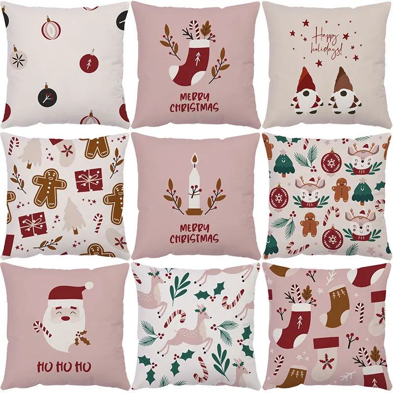 

Santa pillowcase Happy New Year Xmas Gifts Christmas Decor for Home Merry Christmas Ornament Navidad Natal Xmas Gifts