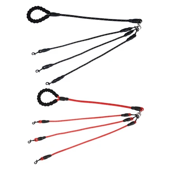 

Multi-head Detachable Traction Belt Ropes Pet Multi Ways Leash for Dog Walking Tracks with 2/3/4/5 Elastic Dogs Straps Splitter
