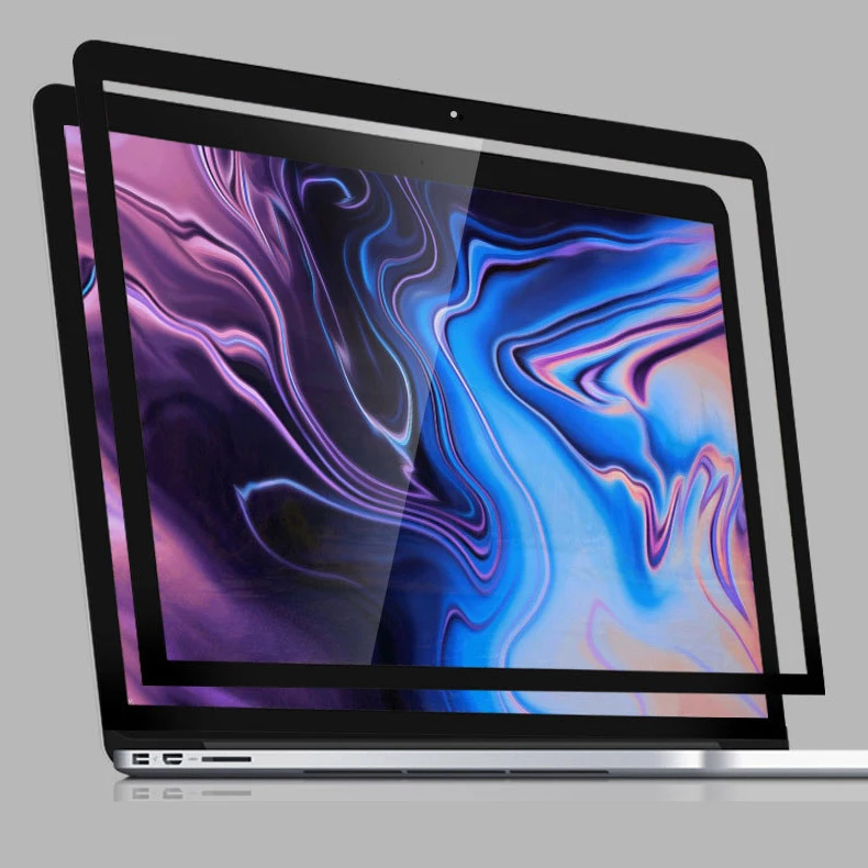 Screen Protector Cover With Black Frame For MacBook Pro 13 Air 13 Mac book 11 air 12 Retina 13 pro Air 2018 protection film (11)