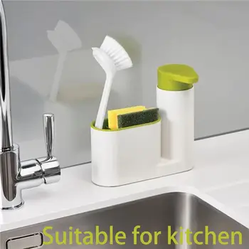 

1pc Kitchen Storage Rack for Cleaning Rack Washing Sponge Brush Sink Detergent Soap Dispenser Bottle Kitchen Organizer Gadgets
