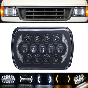 

105W 5X7 7X6 inch Rectangular Sealed Beam LED Headlight DRL for Jeep Wrangler YJ MJ Cherokee XJ GMC H6014 H6052 Head Light