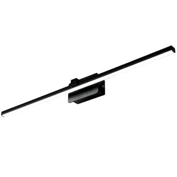 

40cm 6W Black LED Wall Light Bathroom Mirror Light White Light Waterproof Modern Acrylic Wall Light Bathroom Light