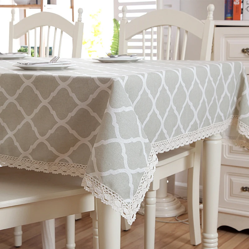 

Hot Sale Cotton Linen Tablecloth Simple Lace Table Cloth Rectangular Coffee Table Cover Dining Table Tablecloth Mantel Mesa