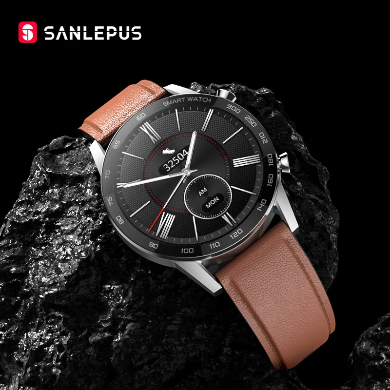 Смарт часы SANLEPUS 2020 Bluetooth звонки умные для мужчин и женщин водонепроницаемый