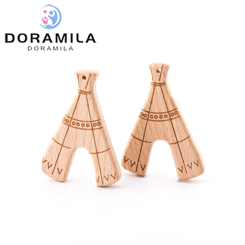 

Wooden Teether Baby Teething Toys Leaves Cactus Alpaca Straw Beech Bracelet Pacifier Pendant Tool For Children Goods Accesso